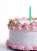 Pink Birthday Cake With Candle